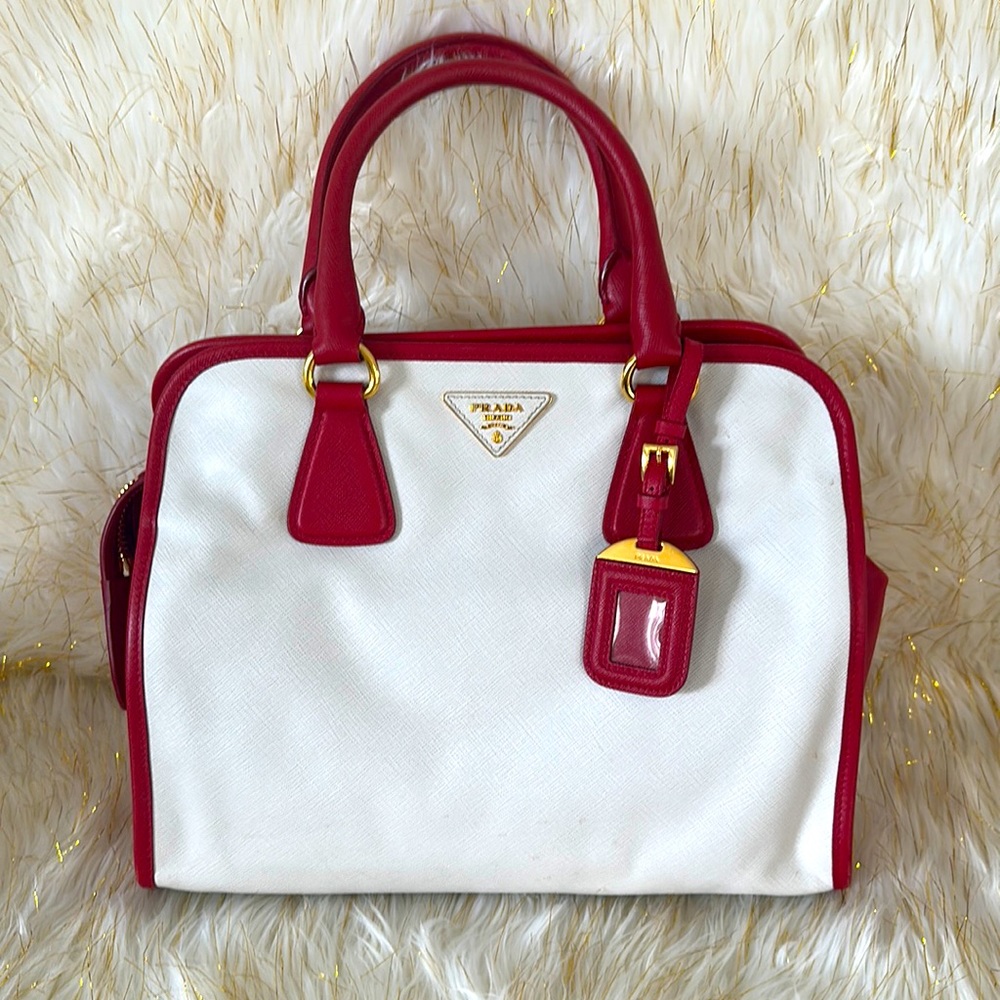 Prada red and white vintage